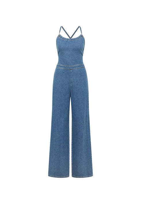Lee Women's Backless Jumpsuit In Take A Dive