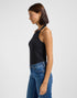 Lee Women's Open Back Halter Tank Top In Unionall Black