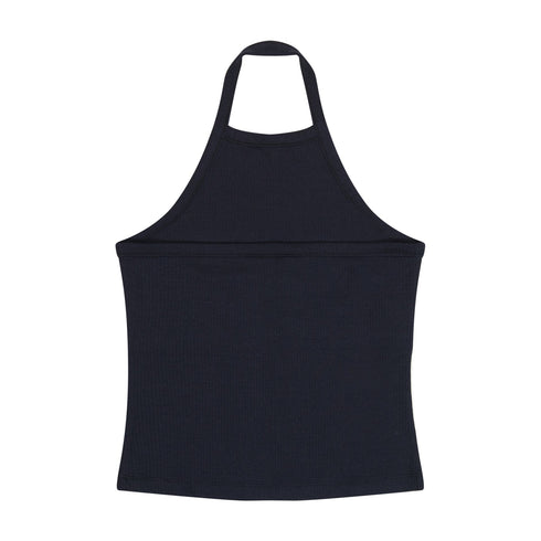 Lee Women's Open Back Halter Tank Top In Unionall Black