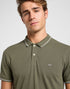 Lee Men's Pique Polo In Olive Groove