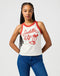 Wrangler Women's Ringer Tank Top In Vintage White