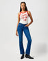 Wrangler Women's Ringer Tank Top In Vintage White