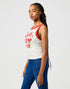 Wrangler Women's Ringer Tank Top In Vintage White