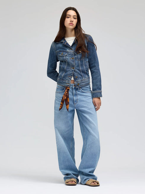 Lee Women's Rider Loose Jeans In Blue Koi