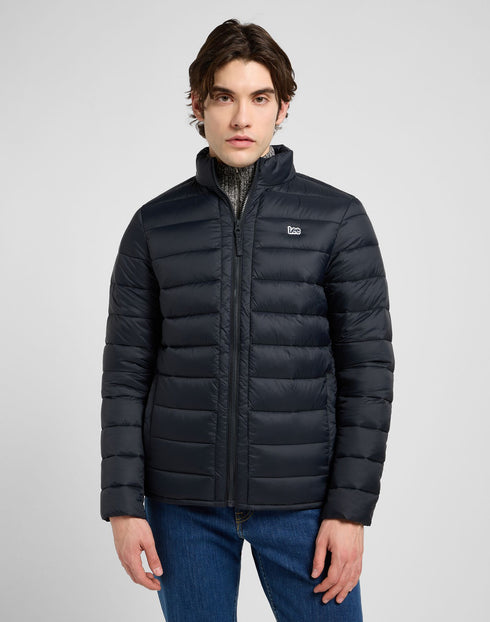 Lee Men's Stand Collar Puffer Jacket In Black