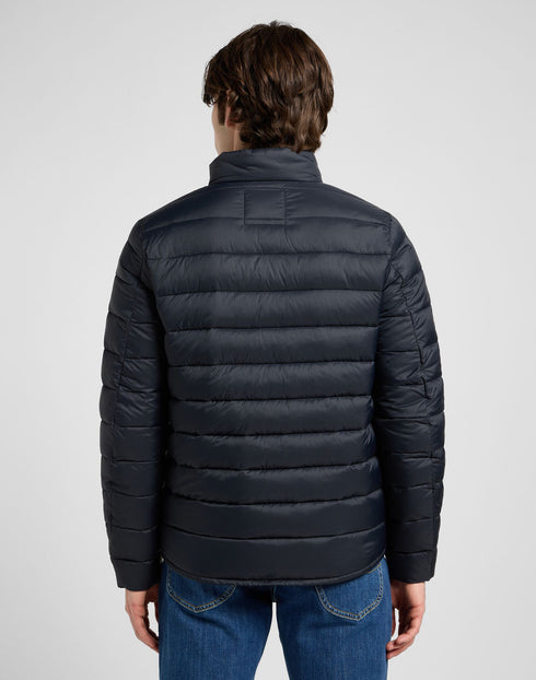 Lee Men's Stand Collar Puffer Jacket In Black