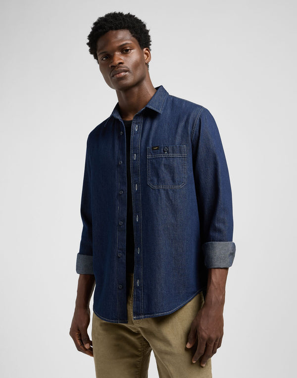 Lee Men's Leesure Shirt in Rinse