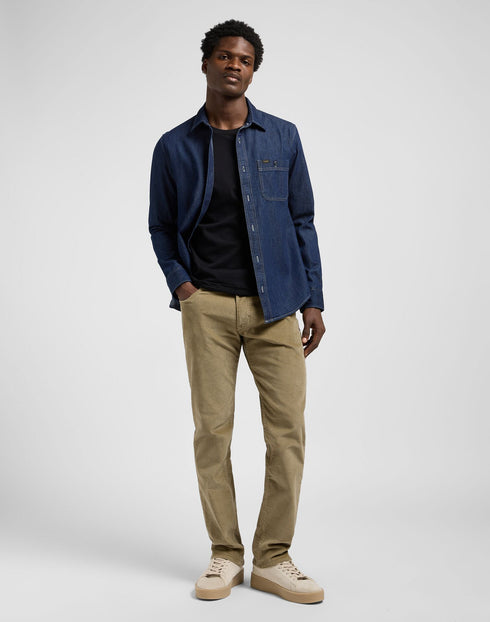 Lee Men's Leesure Shirt in Rinse