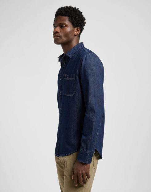 Lee Men's Leesure Shirt in Rinse