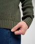 Lee Men's Clean Half Zip Knit Sweatshirt in Olive Gray