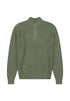 Lee Men's Clean Half Zip Knit Sweatshirt in Olive Gray