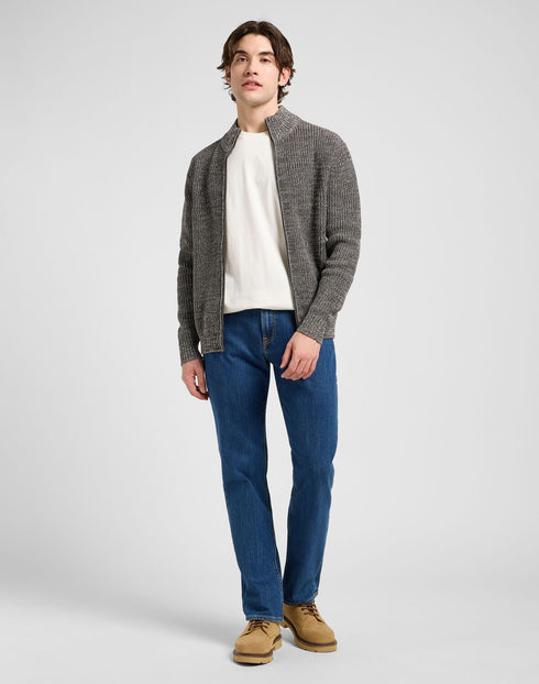 Lee Men's Cardigan Zip Sweatshirt in Smoke Gray