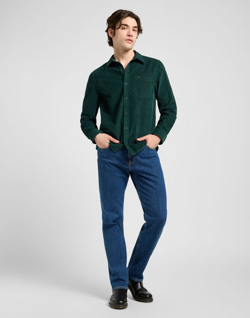 Lee Men's Leesure Shirt In Jade Forest