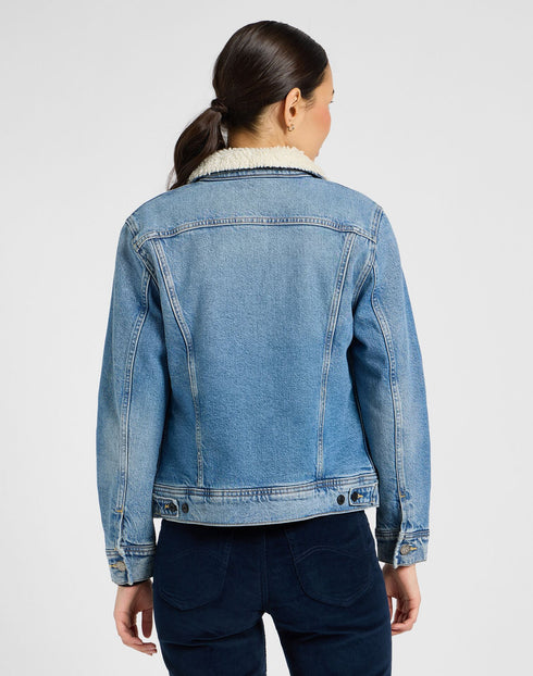 Lee Women's Sherpa Rider Jacket In Teleport Me