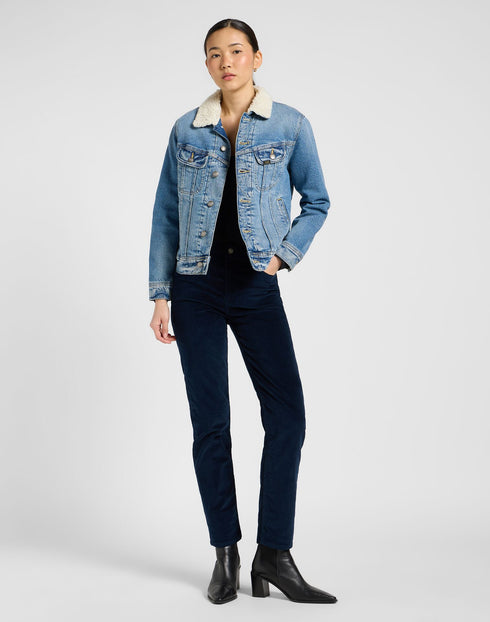 Lee Women's Sherpa Rider Jacket In Teleport Me