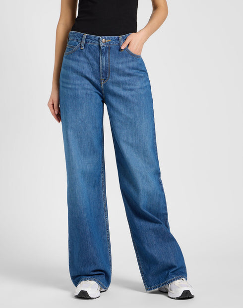Lee Women's Stella A Line jeans In Blue Berry Field