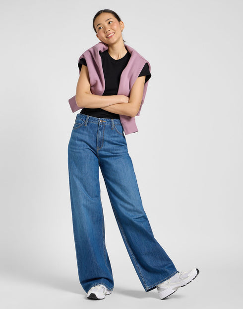 Lee Women's Stella A Line jeans In Blue Berry Field