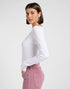 Lee Women's Long Sleeve Square Nech T-Shirt In Bright White