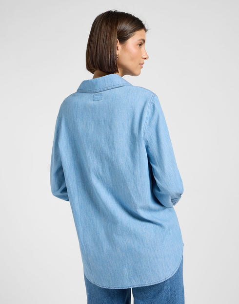 Lee Women's Balloon Sleeve Shirt In Never Ages