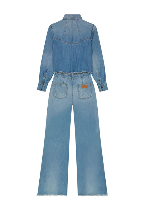 Wrangler Women's Radiating Coverall In Shimmer Stone