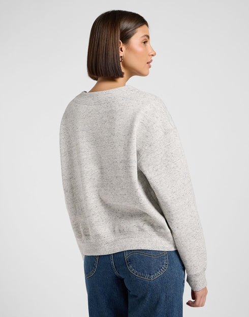 Lee Women's Cardigan Sweater In Gray Space Dye