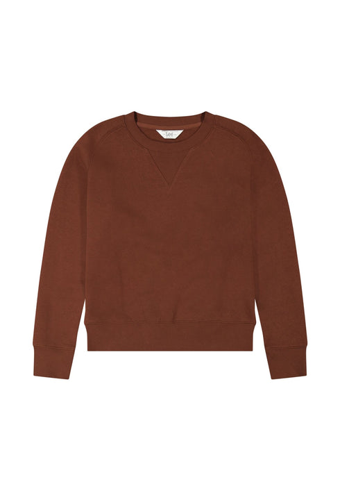 Lee Women's Raglan Crew Neck Sweatshirt In Luxe Brown