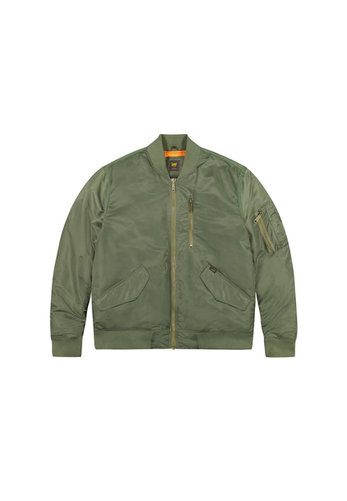 Lee Unisex Bomber Jacket In Oak Moss
