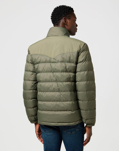 Wrangler Men's Packable Puffer Jacket In Dusty Olive