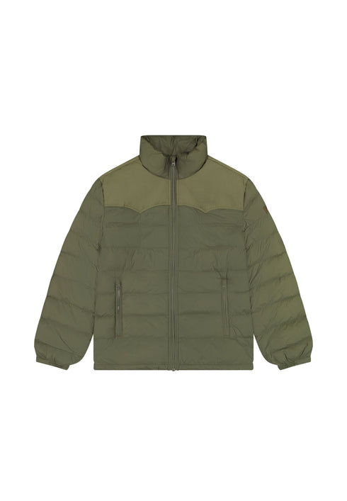 Wrangler Men's Packable Puffer Jacket In Dusty Olive
