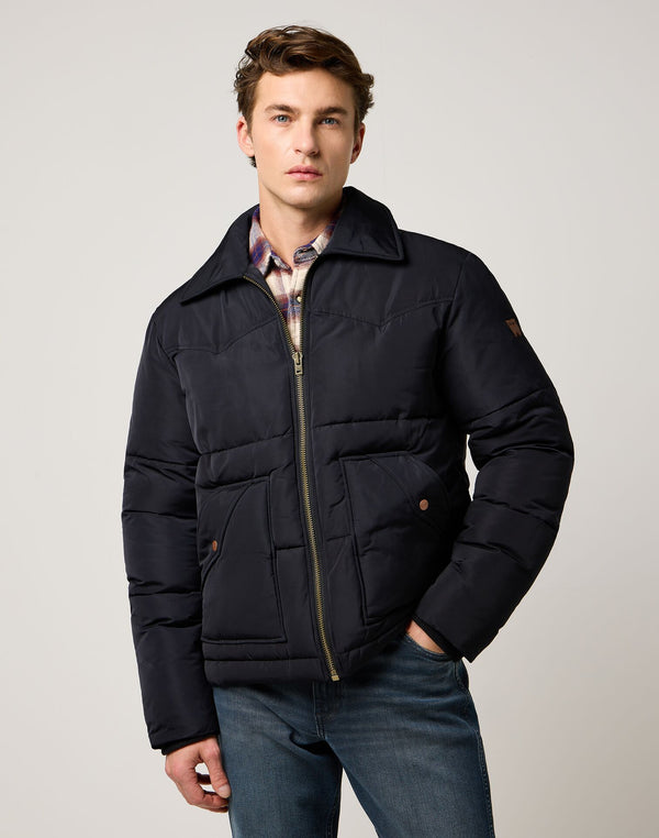 Wrangler Men's Puffer Jacket In Black