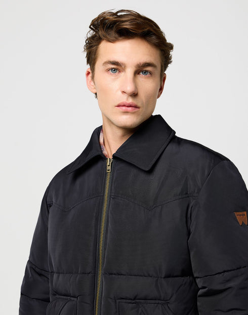 Wrangler Men's Puffer Jacket In Black