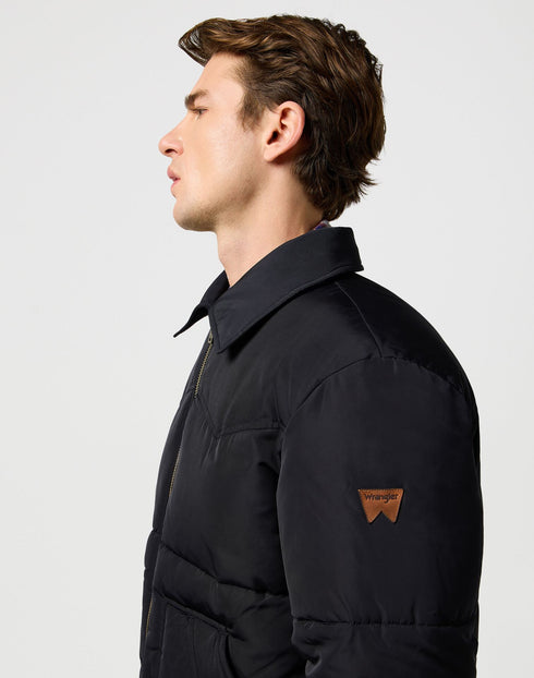 Wrangler Men's Puffer Jacket In Black