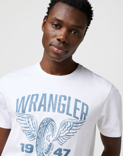 Wrangler Men's Americana T-Shirt in Worn White