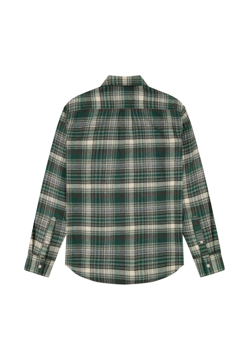 Wrangler Men's Brushed 1 Pocket Shirt In Green Birch