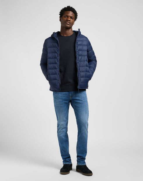 Lee Men's Puffer Jacket In Mood Indigo