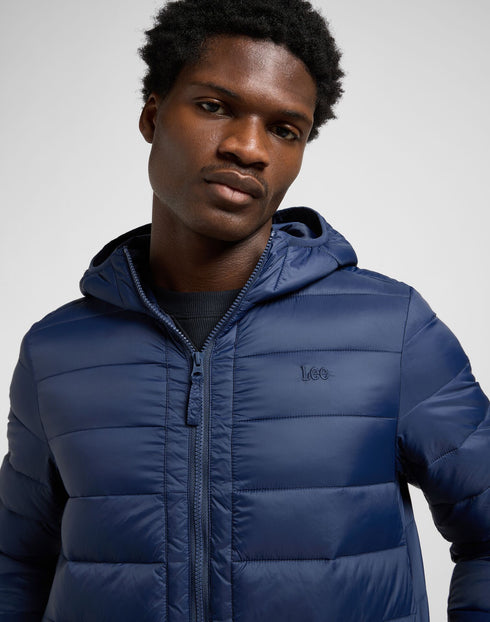 Lee Men's Puffer Jacket In Mood Indigo