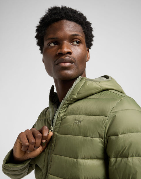 Lee Men's Puffer Jacket In Mercantile Green