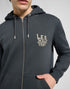 Lee Men's Elevated Essential Zip Hoodie In Washed Black