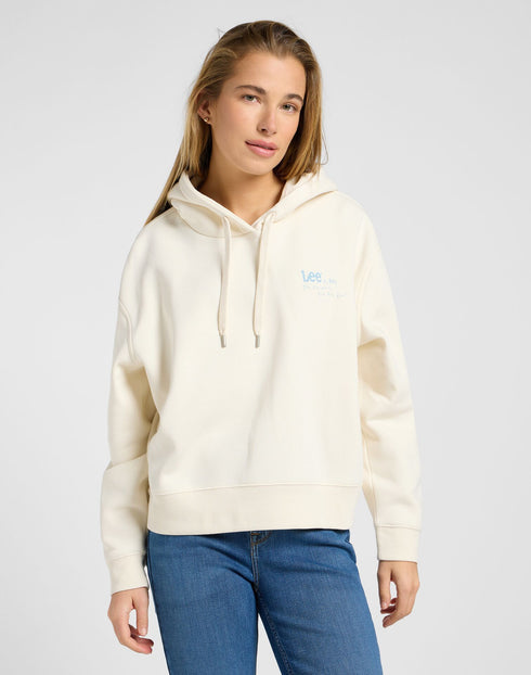Lee Women's Logo Hoodie In Ecru