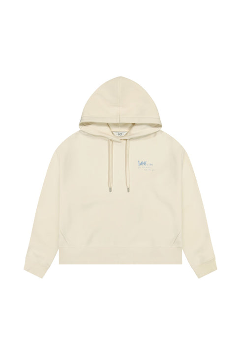 Lee Women's Logo Hoodie In Ecru