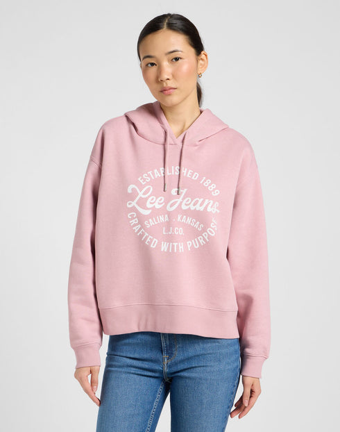 Lee Women's Logo Hoodie In Pretty Plum