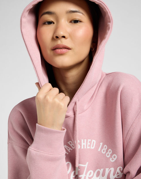 Lee Women's Logo Hoodie In Pretty Plum