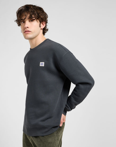 Lee Men's Work Wear Sweatshirt In Washed Black