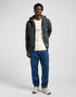 Lee Men's Work Wear Full Zip Hoodie In Washed Black