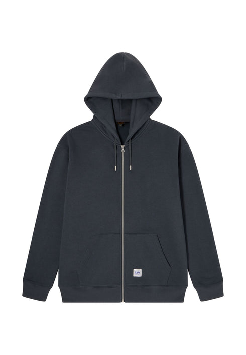 Lee Men's Work Wear Full Zip Hoodie In Washed Black