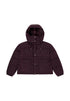 Lee Women's Short Puffer Jacket With Hood In Deep Wine