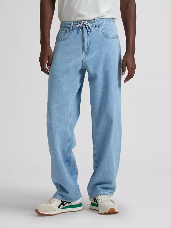 Lee Men's Henry Baggy Drawstring Jeans In Light Stone