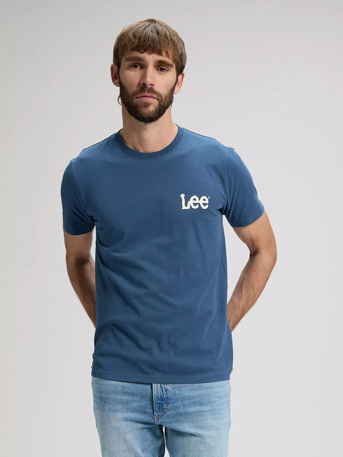 Lee Men's Medium Wobbly T-Shirt In Academy Blue