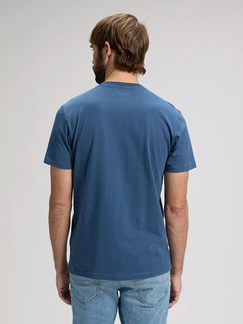 Lee Men's Medium Wobbly T-Shirt In Academy Blue