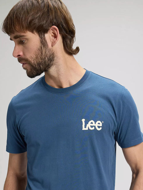 Lee Men's Medium Wobbly T-Shirt In Academy Blue